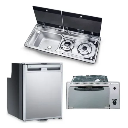 Dometic Fridge, Grill, Hob/Sink Unit Bundle (Sink on Left, 9722 Model)