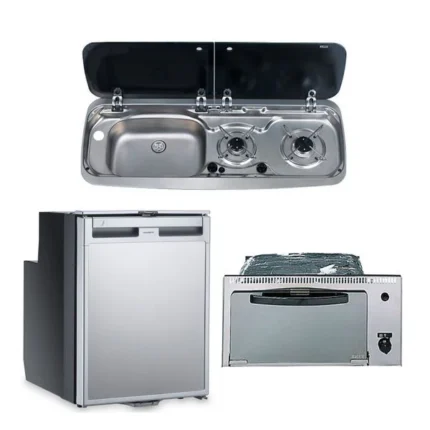 Dometic Fridge, Grill, Hob/Sink Unit Bundle (Sink on Left, 9222 Model)