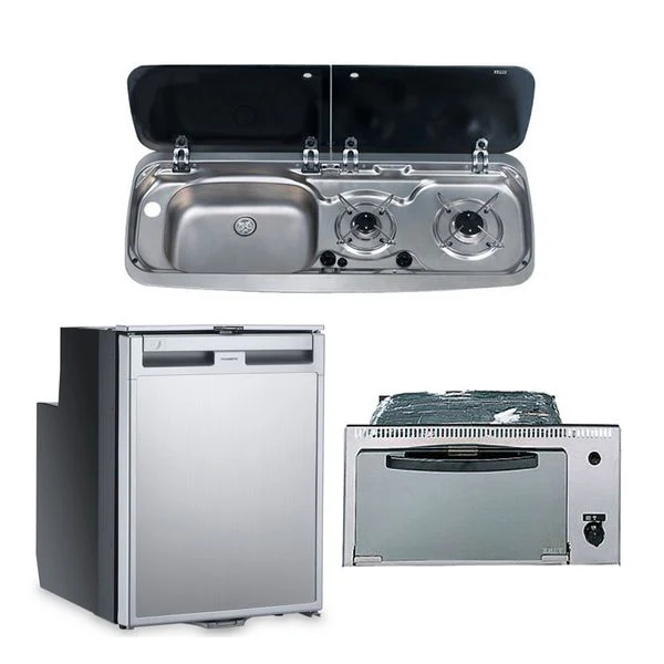 Dometic Fridge, Grill, Hob/Sink Unit Bundle (Sink on Left, 9222 Model)